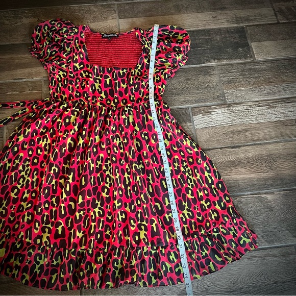 Sourpuss red leopard print dress S - Picture 7 of 10